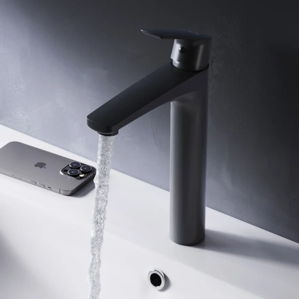 Смеситель для раковины AM.PM Gem F90A92022 черный фото в интернет-магазине «Wasser-Haus.ru»