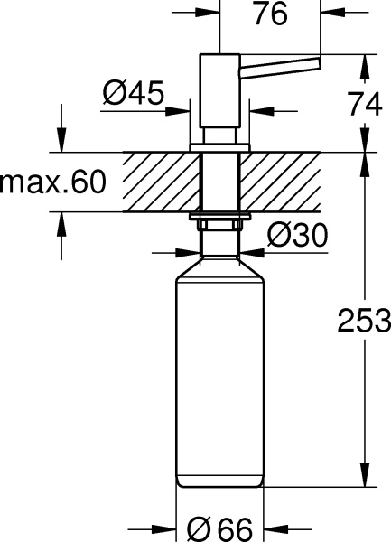 Дозатор Grohe Cosmopolitan 40535DA0 теплый закат фото в интернет-магазине «Wasser-Haus.ru»
