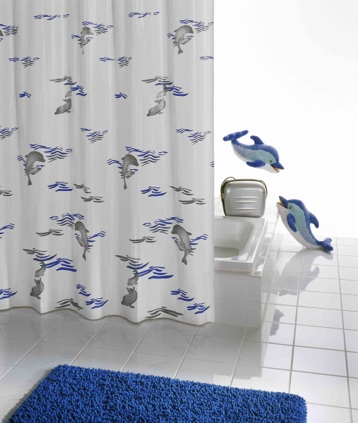 Штора для ванной Ridder Aquamod Delphin 130303 фото в интернет-магазине «Wasser-Haus.ru»