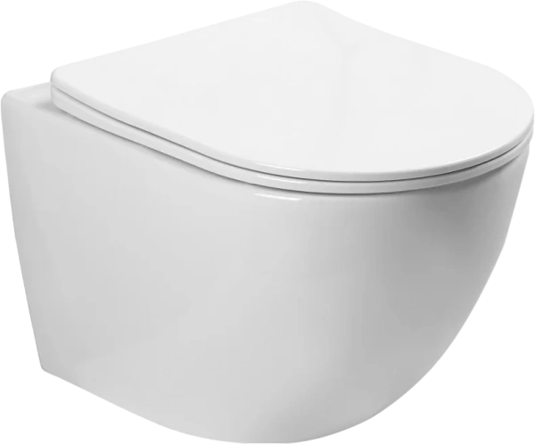Комплект Унитаз подвесной SantiLine SL-5005 безободковый, с микролифтом + Инсталляция TECE Base 9400413 4 в 1 с кнопкой смыва фото в интернет-магазине «Wasser-Haus.ru»