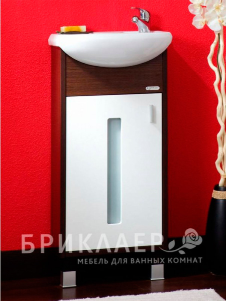 Мебель для ванной Бриклаер Бали 40 венге, белый глянец R эмаль фото в интернет-магазине «Wasser-Haus.ru»