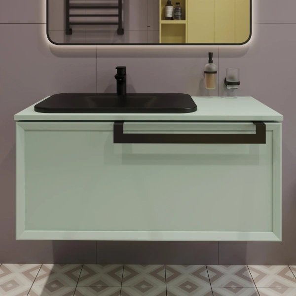 Смеситель для раковины Kludi Pure&Style 400283975 черный матовый фото в интернет-магазине «Wasser-Haus.ru»