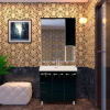 Мебель для ванной Misty Петра 75 черная эмаль фото в интернет-магазине «Wasser-Haus.ru»