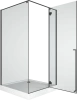 Душевой уголок Bauedge SB0015B, 100x100, с поддоном, профиль черный фото в интернет-магазине «Wasser-Haus.ru»