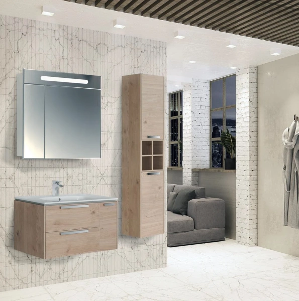 Мебель для ванной Roca Lago 80 светлый дуб фото в интернет-магазине «Wasser-Haus.ru»