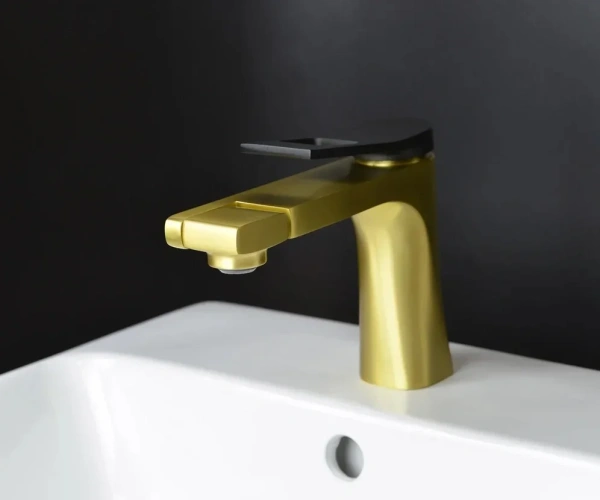 Смеситель для раковины Bronze de Luxe Element EL02XGB золото черный фото в интернет-магазине «Wasser-Haus.ru»