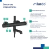 Душевая стойка Milardo Ideal Spa ILSBLTHM06, черный матовый фото в интернет-магазине «Wasser-Haus.ru»