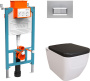 Комплект Унитаз подвесной Vitra Shift 7742B003-0075 с крышкой 91-083-009 + система инсталляции 800-2016 кнопка смыва хром фото в интернет-магазине «Wasser-Haus.ru»