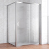 Душевой уголок Vegas Glass ZP+ZPV 140*100 08 02 профиль глянцевый хром, стекло шиншилла фото в интернет-магазине «Wasser-Haus.ru»