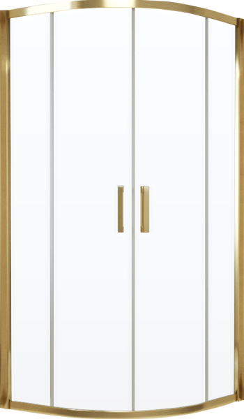 Душевой уголок Vegas Glass ZS Tur Novo 100 09 10 профиль золото, стекло сатин фото в интернет-магазине «Wasser-Haus.ru»