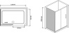 Душевой уголок RGW Passage PA-42 (1300-1350)х900 профиль хром, стекло матовое фото в интернет-магазине «Wasser-Haus.ru»