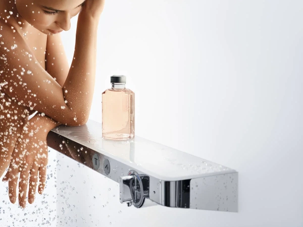 Термостатический смеситель Hansgrohe ShowerTablet Select 13184400 для душа, белый - хром фото в интернет-магазине «Wasser-Haus.ru»