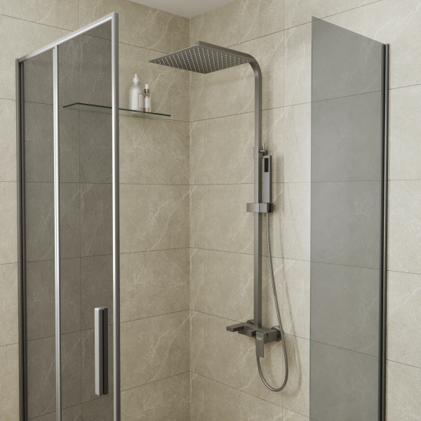 Душевая стойка D&K Bayern.Liszt DA1513706A04 серый графит фото в интернет-магазине «Wasser-Haus.ru»