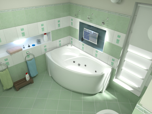 Акриловая ванна Bas Флорида Вн БасВГ18 160x100 L с г/м фото в интернет-магазине «Wasser-Haus.ru»
