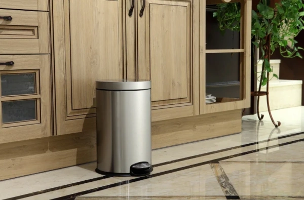 Мусорное ведро Weltwasser WW Erfie MT 5L хром матовый фото в интернет-магазине «Wasser-Haus.ru»
