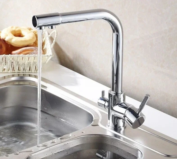 Смеситель для кухни Ledeme L4055-3 хром фото в интернет-магазине «Wasser-Haus.ru»