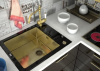 Мойка кухонная Zorg Inox Glass GL-6051-BLACK-BRONZE черное стекло фото в интернет-магазине «Wasser-Haus.ru»
