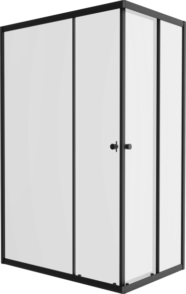 Комплект Душевой уголок DIWO Углич 120х80 профиль черный матовый с Линейным трапом CK DRAIN AQPP01-60 Inoks 60 см, из нержавеющей стали фото в интернет-магазине «Wasser-Haus.ru»