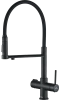 Комплект Мойка кухонная Paulmark Flugen 50-650 PM216550-BL черный + Смеситель Steel Hammer SH 2003 BLACK черный, с гибким изливом фото в интернет-магазине «Wasser-Haus.ru»