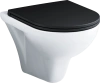 Унитаз подвесной AM.PM Gem FlashClean C901700SCmb безободковый, с микролифтом, крышка черная фото в интернет-магазине «Wasser-Haus.ru»