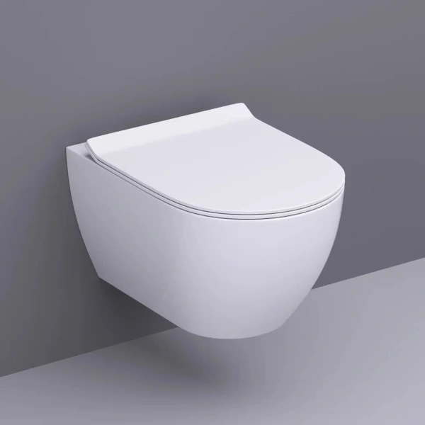 Комплект  Унитаз подвесной BOND Oval F01-10 безободковый, с микролифтом, белый + Система инсталляции для унитазов Grohe Rapid SL 38772001, 3 в 1 с кно фото в интернет-магазине «Wasser-Haus.ru»