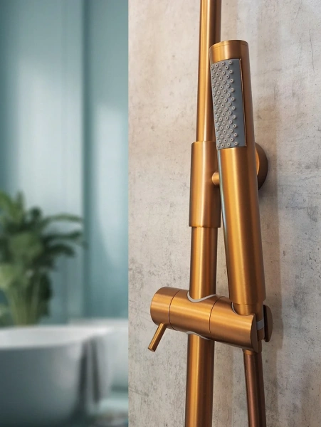 Душевая стойка AltroBagno Unione 030211 RaSp, матовая медь фото в интернет-магазине «Wasser-Haus.ru»