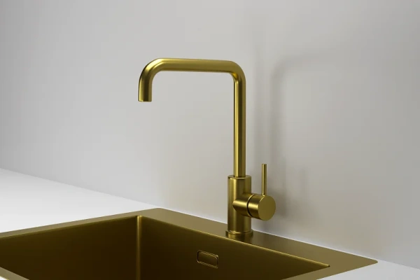 Смеситель для кухни Granula Kitchen Space 7110 золото сатин фото в интернет-магазине «Wasser-Haus.ru»