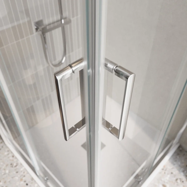 Душевой уголок BelBagno Luce AH-2-120/90-C-Cr 120x90, профиль хром, стекло прозрачное фото в интернет-магазине «Wasser-Haus.ru»