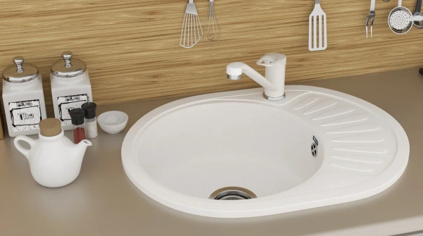 Смеситель для кухни Ulgran U-004-341 ультра-белый фото в интернет-магазине «Wasser-Haus.ru»