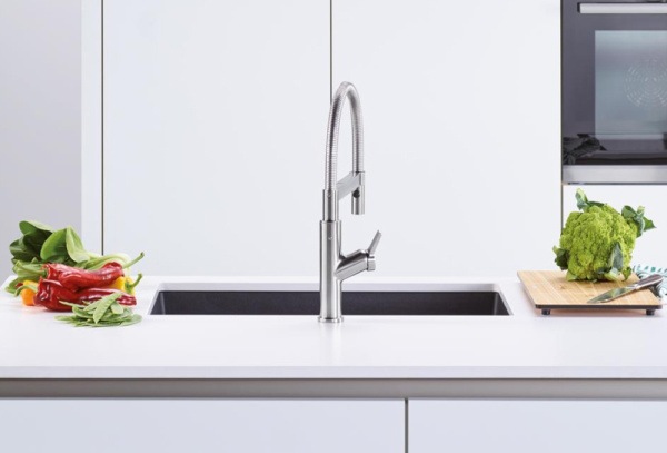 Смеситель Blanco Solenta-S Senso 523127 для кухонной мойки, рычаг слева фото в интернет-магазине «Wasser-Haus.ru»