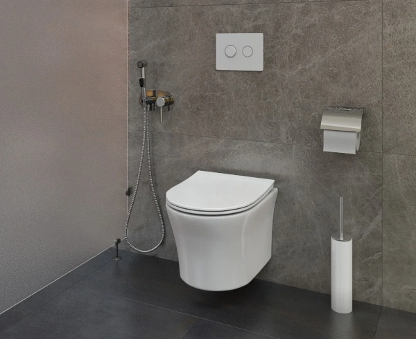 Унитаз подвесной Cerutti Spa Adige Aria 7837 безободковый, с микролифтом фото в интернет-магазине «Wasser-Haus.ru»