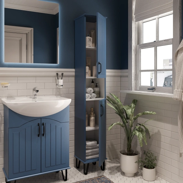 Мебель для ванной DIWO Сочи 65 синяя фото в интернет-магазине «Wasser-Haus.ru»