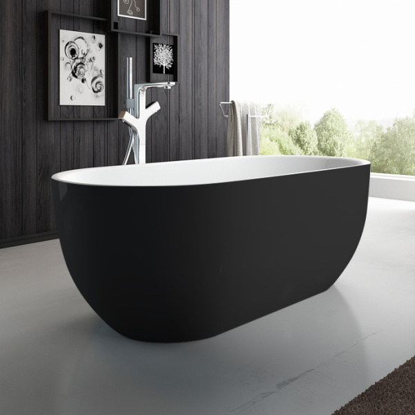 Акриловая ванна BelBagno BB70-1700-800-W/NM 170x80 белый глянец/чёрная матовая фото в интернет-магазине «Wasser-Haus.ru»