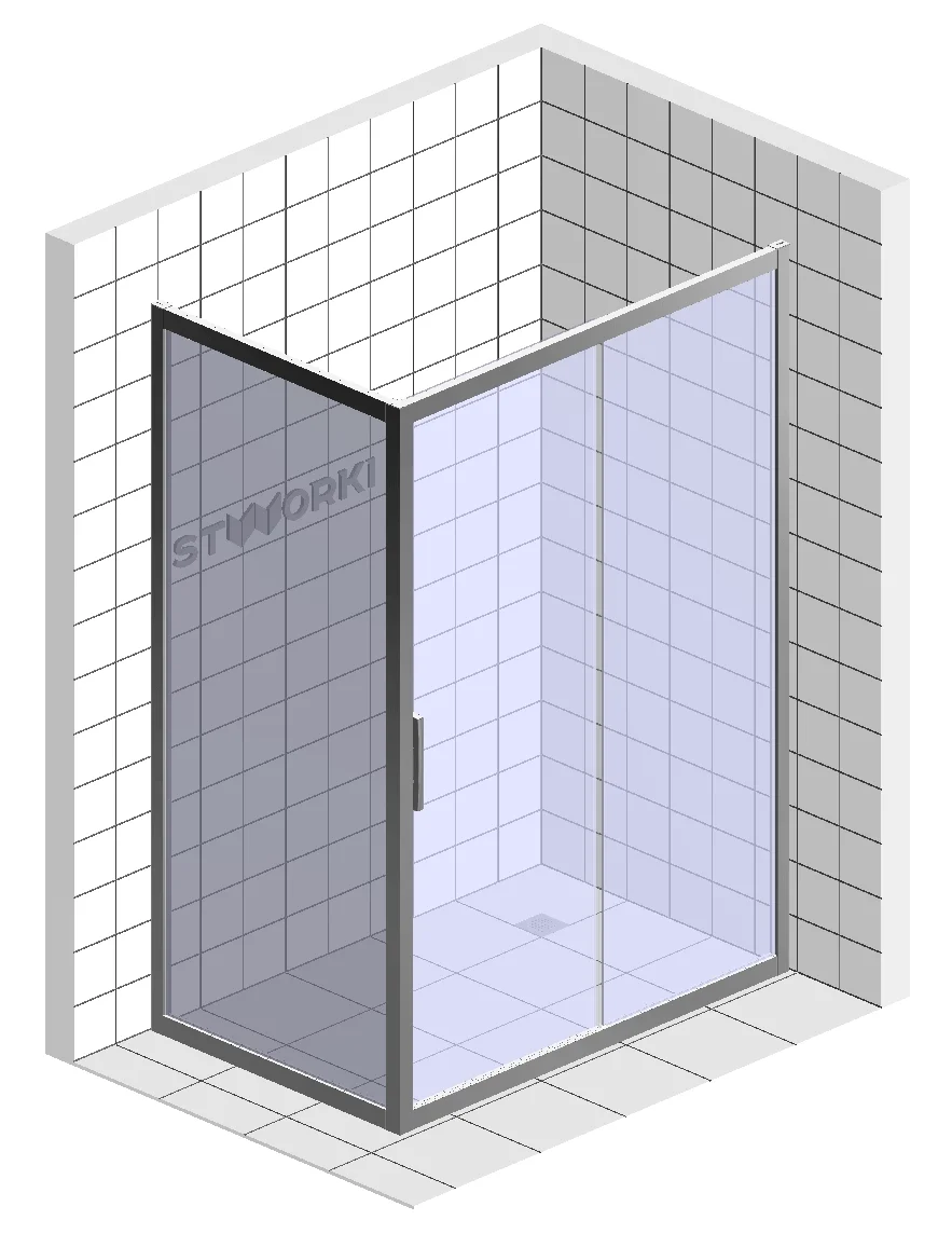 Душевой уголок STWORKI Эстерсунд 120x90 см профиль черный матовый, прозрачное стекло, прямоугольный фото в интернет-магазине «Wasser-Haus.ru»
