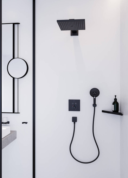 Крючок Hansgrohe AddStoris 41755670 двойной, матовый черный фото в интернет-магазине «Wasser-Haus.ru»