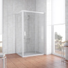 Душевой уголок Vegas Glass ZP+ZPV 100*80 01 01 профиль белый, стекло прозрачное фото в интернет-магазине «Wasser-Haus.ru»
