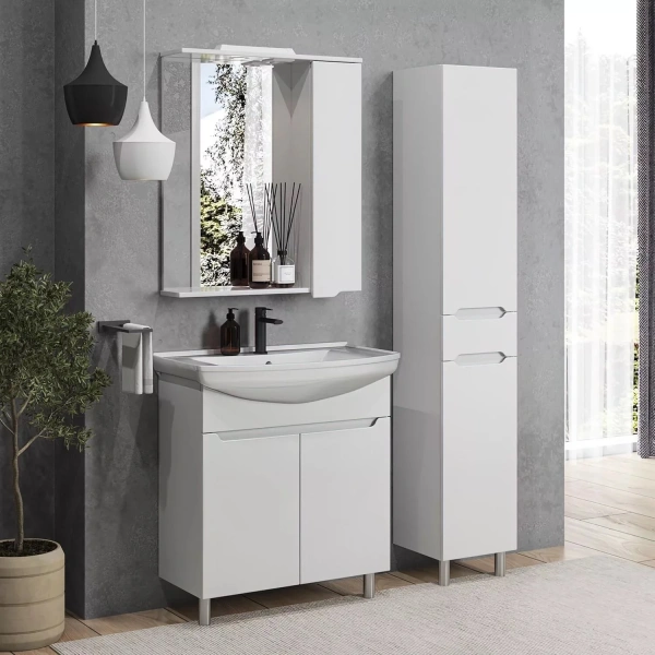 Зеркало SanStar Bianca 70 белое фото в интернет-магазине «Wasser-Haus.ru»