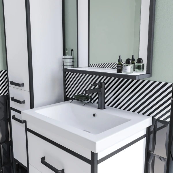 Мебель для ванной Sanflor Норд 60 с раковиной Como 60 фото в интернет-магазине «Wasser-Haus.ru»