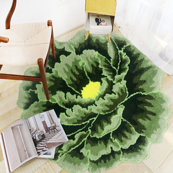 Коврик Carnation Home Fashions Peony Flower Green 60 см фото в интернет-магазине «Wasser-Haus.ru»