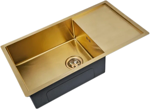 Комплект Мойка кухонная Zorg Inox PVD SZR-7844 Bronze + Смеситель Sanitary SZR-3030 BRONZE бронза фото в интернет-магазине «Wasser-Haus.ru»