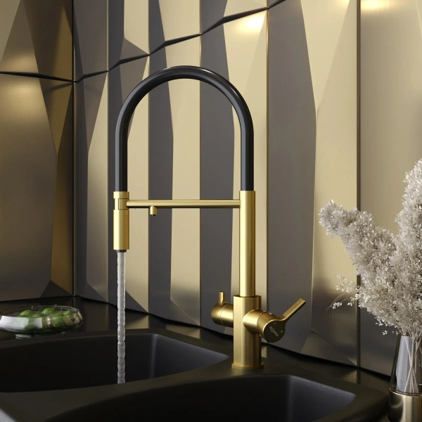 Смеситель для кухни Elghansa Kitchen Pure Water 56F5511-MattGold matt gold фото в интернет-магазине «Wasser-Haus.ru»