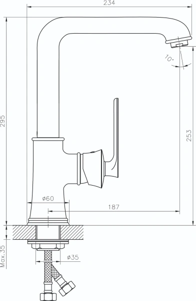Смеситель для кухни Rush Flores FLB0835-28 фото в интернет-магазине «Wasser-Haus.ru»