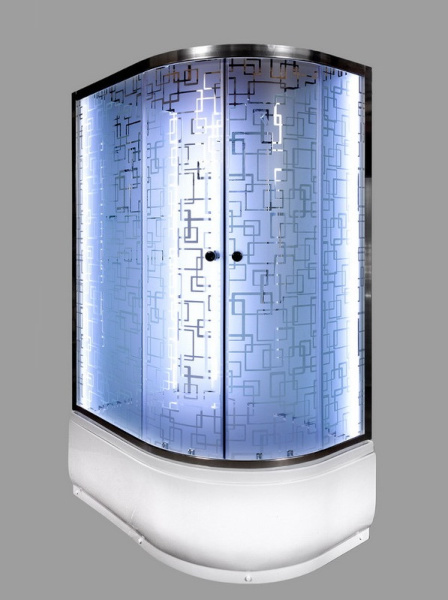 Душевая кабина DTO Em EM4511 L/R N LED 110 x 80 см, без крыши, с Led подсветкой фото в интернет-магазине «Wasser-Haus.ru»
