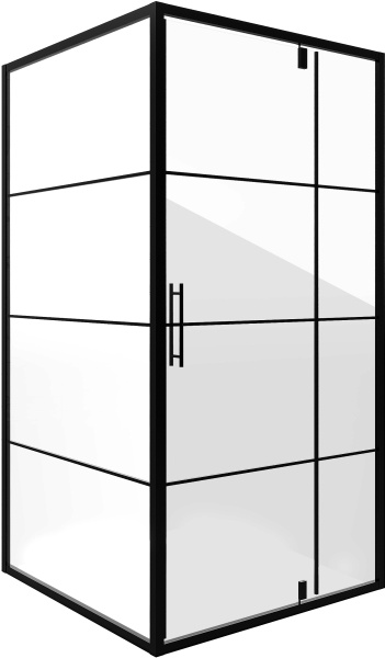 Душевой уголок Niagara Nova NG-0200-08 BLACK 100x100, квадратный, черный фото в интернет-магазине «Wasser-Haus.ru»