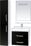 Мебель для ванной Misty Эмилия 60 подвесная черная фото в интернет-магазине «Wasser-Haus.ru»