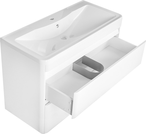 Мебель для ванной Style Line Атлантика 100 Люкс Plus, подвесная, белая фото в интернет-магазине «Wasser-Haus.ru»