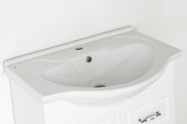 Мебель для ванной Style Line Олеандр-2 65 Люкс 3 ящика, белая фото в интернет-магазине «Wasser-Haus.ru»