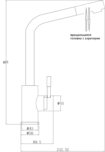 Смеситель для кухни Steel Hammer Inox SH 5161 INOX фото в интернет-магазине «Wasser-Haus.ru»