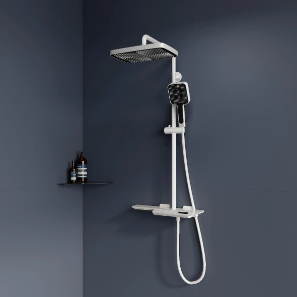 Душевая стойка RGW Shower Panels SP-34-W, белая фото в интернет-магазине «Wasser-Haus.ru»