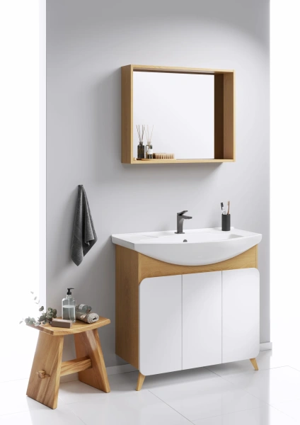 Мебель для ванной Aqwella Basic Basic 85 дуб золотой фото в интернет-магазине «Wasser-Haus.ru»
